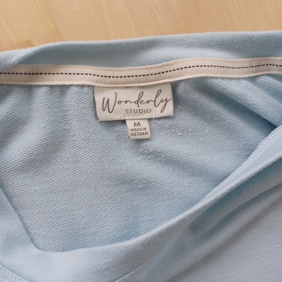 {Wonderly Studio} Women's Solid Short Sleeve Baby Terry Dress - Picture 2 of 6